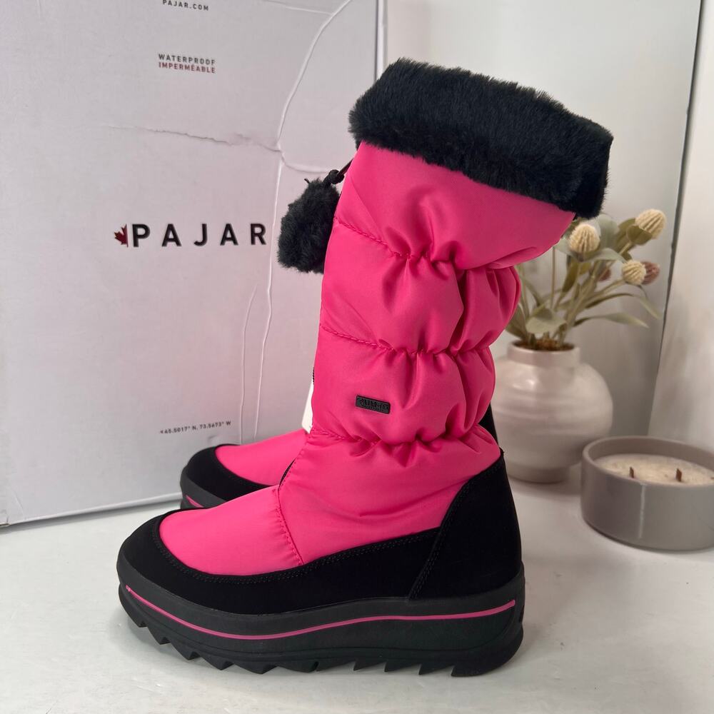 Pajar Toboggan 2.0 High Zip Up Winter Snow Boot Waterproof Fuschia Women's 7 NWB